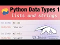 Python data types 1 lists and strings
