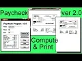 Visual Basic Print The Paycheck