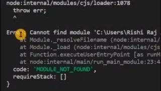 Solve NODEMON Module not found error