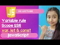 All About Variables Scope ES6 var let const in JavaScript 2022 Lecture JavaScript Course