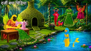 दर्जी बया चिड़िया बनाई जलपरी ड्रेस | Tuni Chidiya Cartoon | 3 MAGICAL DRESS | Hindi Moral Stories