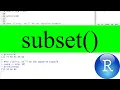 Filtering with subset in R E16