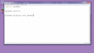 Start working with pygame - how to open a window in Pygame