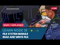 Understanding the File System Module Read Write Files in Node js