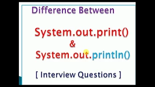 Difference between system out print and system out println JAVA Program Code