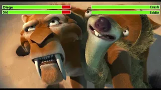 Diego Sid vs Crash Eddie with healthbars