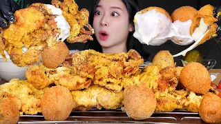 ASMR MUKBANG | 뿌링클 치킨보다 맛있다고? 뿌링소프트쉘크랩 🦀 치즈볼 먹방! SUPER Crispy Bburinkle Fried Crabs & Cheese Balls
