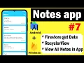 List Notes from Firebase to RecyclerView Notes app with Firebase Series 2024