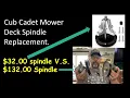 Spindle Replacement On a Cub Cadet 46 Mower