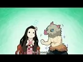 Inosuke teaching Nezuko to remember his name Hashira training arc