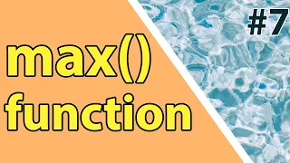 How to use Python max built-in function