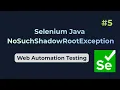 NoSuchShadowRootException Selenium Java