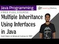 Multiple Inheritance Using Interfaces in Java Lesson 64 Java Programming Learning Monkey