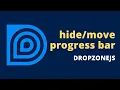 How to move the progress bar position with Dropzone JS easy with CSS