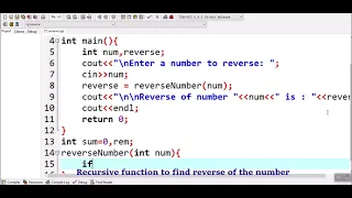 How to Reverse a Number Using Recursion in C