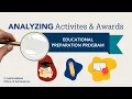 Analyzing Activities Awards Educational Preparation Program