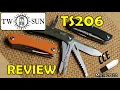 Review of the TwoSun TS206 - A Multifunction Tool Knife Scissors Saw Awl