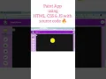 Paint app using HTML CSS JavaScript With Source Code For full check link from comment box