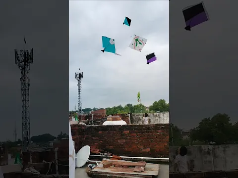 एक साथ 5 पतंग उडाने का challenge 😱।। #shorts #kitelooting #kiteflying #challenge #patang #patangwala