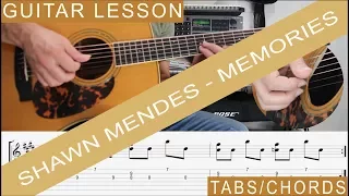 Download Memories, Shawn Mendes, Guitar Lesson, TAB, How to Play, Chords, Tutorial MP3
