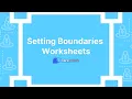 Setting Boundaries Worksheets