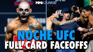 Noche UFC full card final faceoffs with Silva-Delgado, McMillen-Rahiki scuffle