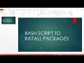 Bash Script To Install Packages