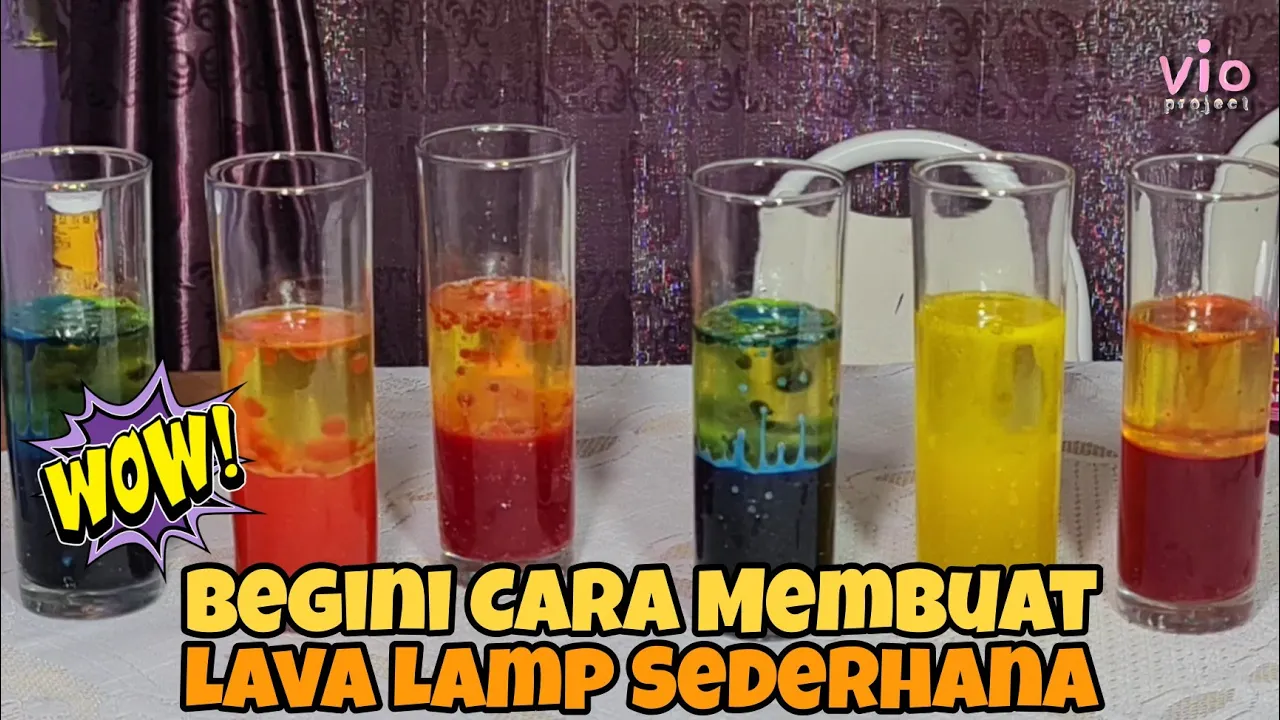 Cara Membuat Kerajinan Tangan Lampu Lava Permanen || How to Make Permanent Lava Lamp Crafts