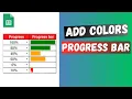 Add a Color to a Progress Bar in Google Sheets