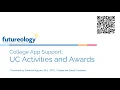UC Activities and Awards Webinar