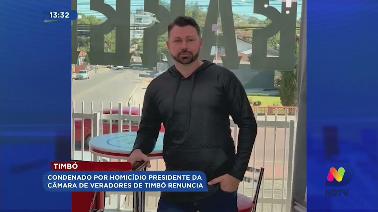 Timbó: presidente da Câmara dos Vereadores da cidade condenado por homicídio renuncia