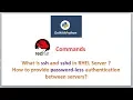 RHEL Commands -7 How to provide password-less authentication between servers