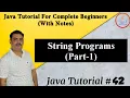 Programs In Java Using String Functions Part-1 Basic Understanding Of Java By Harvinder Singh