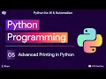 Advanced Printing in Python