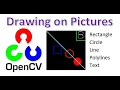 OpenCV drawing on pictures rectangle circle line polylines text