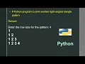 Python program to print number right-angled triangle pattern