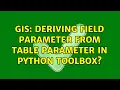 GIS Deriving field parameter from table parameter in Python Toolbox