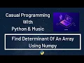 Casual Programming With Python Music Find Determinant Of An Array Using Numpy