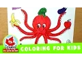 Octopus Coloring Page for Kids Maple Leaf Learning Playhouse