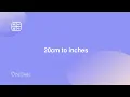 20cm to inches