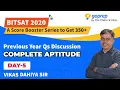 Bitsat Booster Series Aptitude Previous Year Questions BITSAT 2020 Day 5 Vikas Sir Goprep