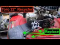 22 Toro Recycler won t Start DIY Carburetor Replacement Belt Blade Clutch cable