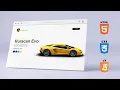 Car Website Design Html5 CSS3 Javascript Tutorial Learn with Pro