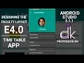 Simple Timetable App Tutorial E4 0 - Designing the Faculty Activity Android Studio 3 1 1