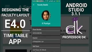 Simple Timetable App Tutorial E4 0 - Designing the Faculty Activity Android Studio 3 1 1