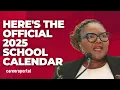 Official 2025 School Calendar Has Been Released With 2025 School Holidays Careers Portal