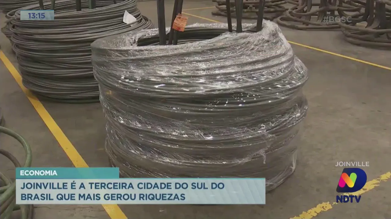 Economia: Joinville é a terceira cidade do sul do Brasil que mais gerou riquezas