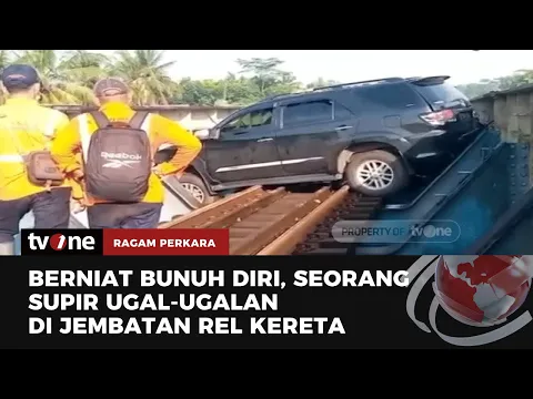 Mobil Pemudik Tersangkut di Jembatan Rel Kereta Api, Sopir Berniat Bunuh Diri?