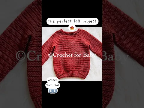 The perfect and easy AUTUMN 🍂 project for your little one 😍 Little Robin Crochet Sweater #crochet