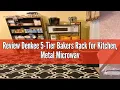 Review Denkee 5-Tier Bakers Rack for Kitchen Metal Microwave Stand Rack with Storage Kitchen Stand